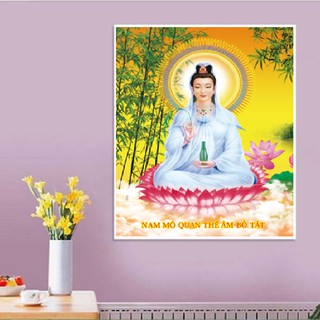 TRANH ĐÍNH ĐÁ PHẬT QUAN ÂM TRANH CHƯA ĐÍNH LV371