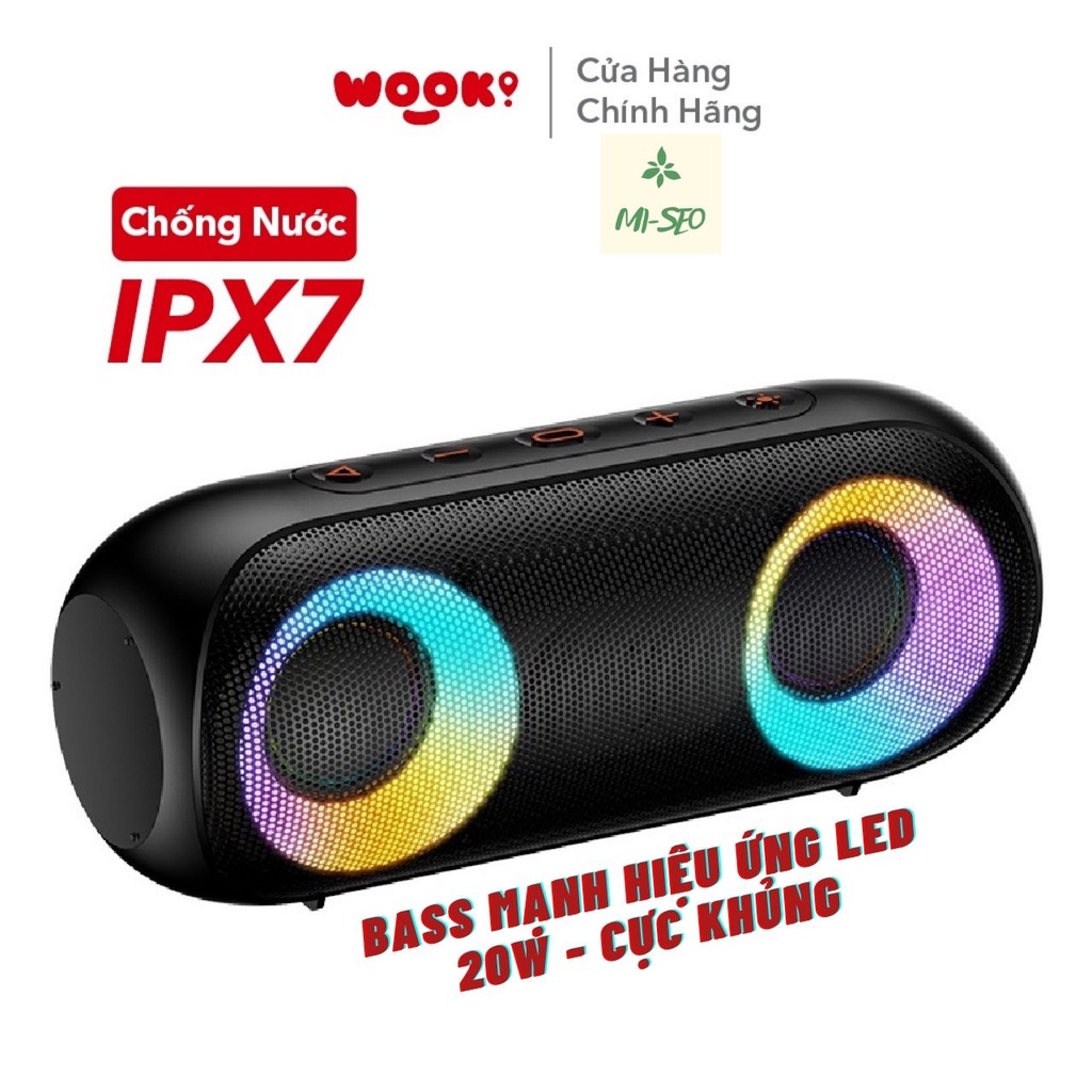 Loa Bluetooth Bass Mạnh ACOME A20 Công Suất Lớn 20W Hiệu Ứng LED RGB Chống Nước Âm Thanh Chất Lượng Cao Sử Dụng 30H