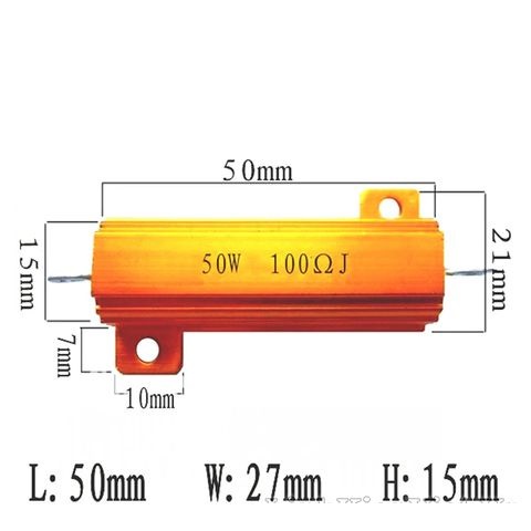 Điện trở nhôm Công suất 50w trị số 2R đến 5K