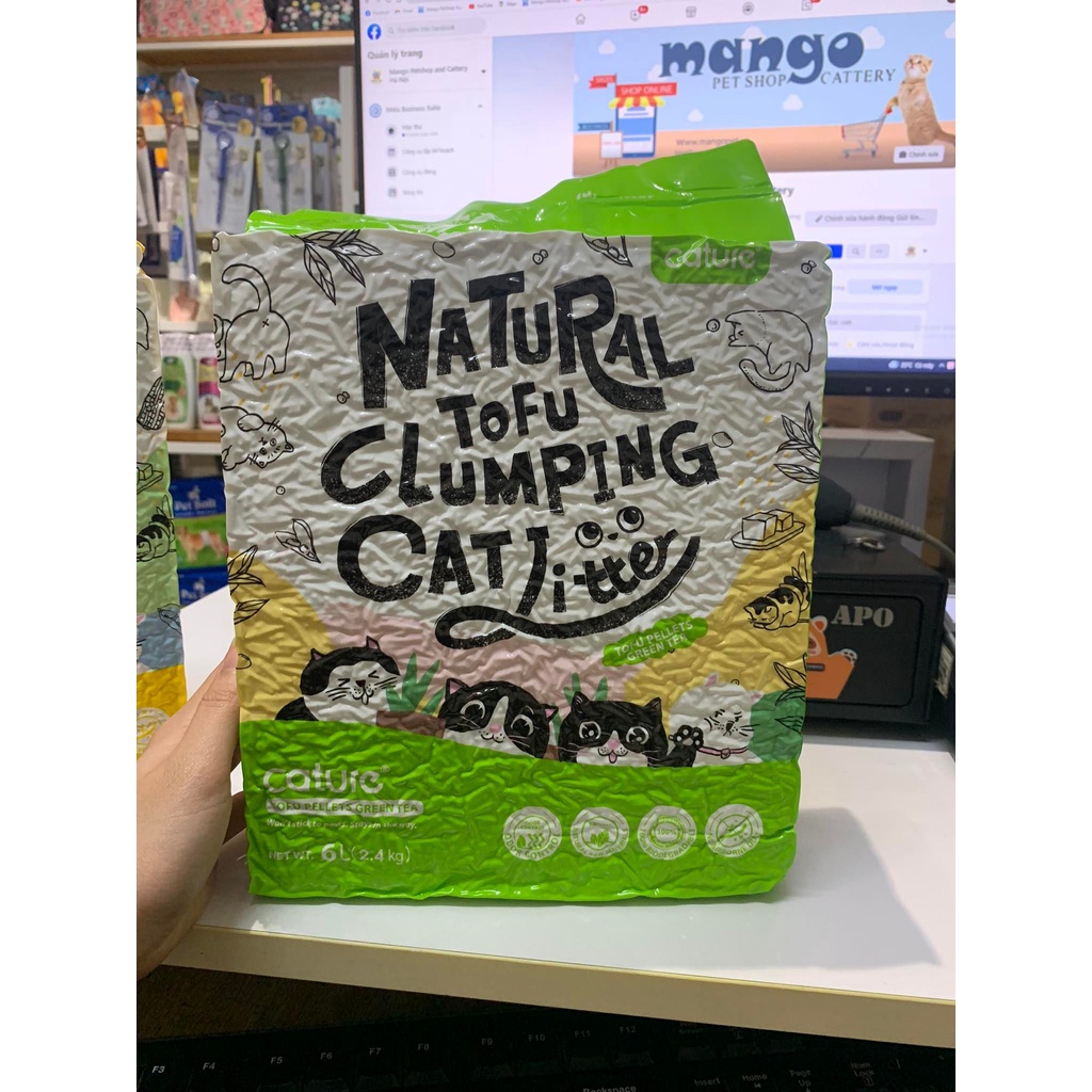 Cát vệ sinh cho mèo -  cát đậu nành Tofu
