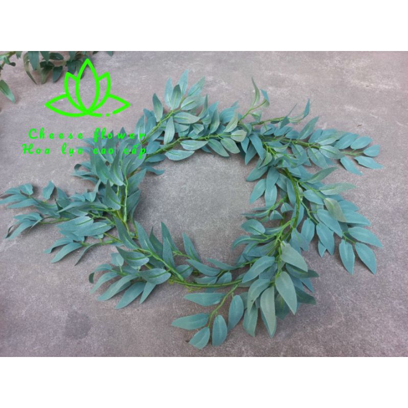 Dây lá bạch đàn , lá olive dài 2m trang trí tiệc tùng, deocr nhà cửa_hoa giả trang trí