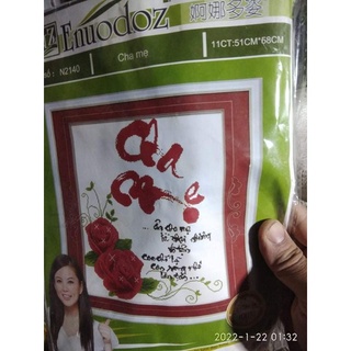 Tranh thêu cha mẹ, vợ chồng.