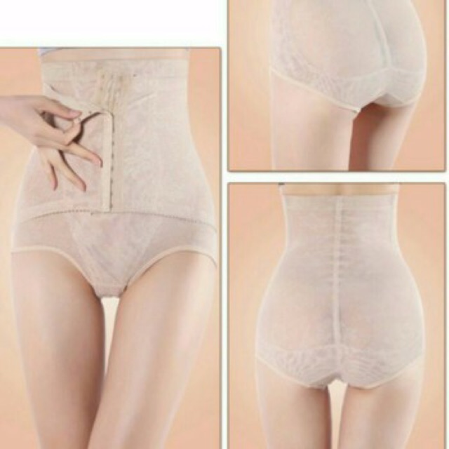 Quần Gen Cài Khuy Bụng Cạp Cao Chống Cuộn