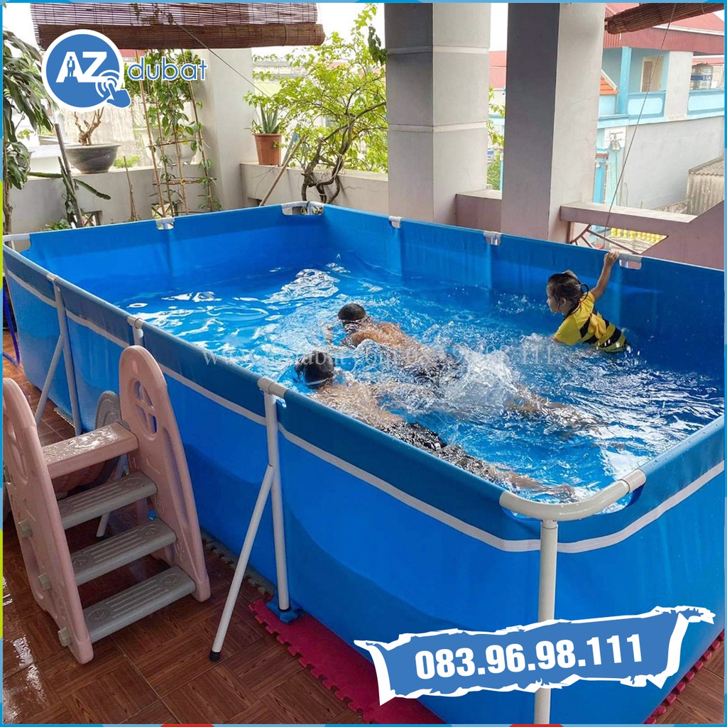 Bể Bơi Mini Lắp Ghép Khung Kim Loại KT: 4mx2.2mx0.8m - Ý Tưởng Việt