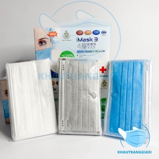 [Chính Hãng ] Khẩu trang y tế 4 lớp Giấy Kháng khuẩn 99% Hàng  Xuất Khẩu ( nguyên tem, mác niêm phong)