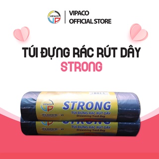 Túi đựng rác rút dây siêu chắc Strong Vipaco