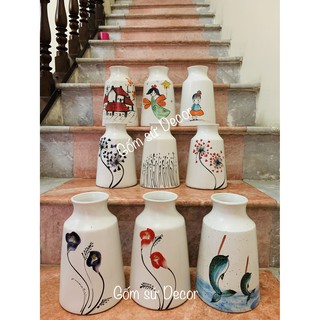Bình hoa thắt miệng - Gốm sứ Bát Tràng