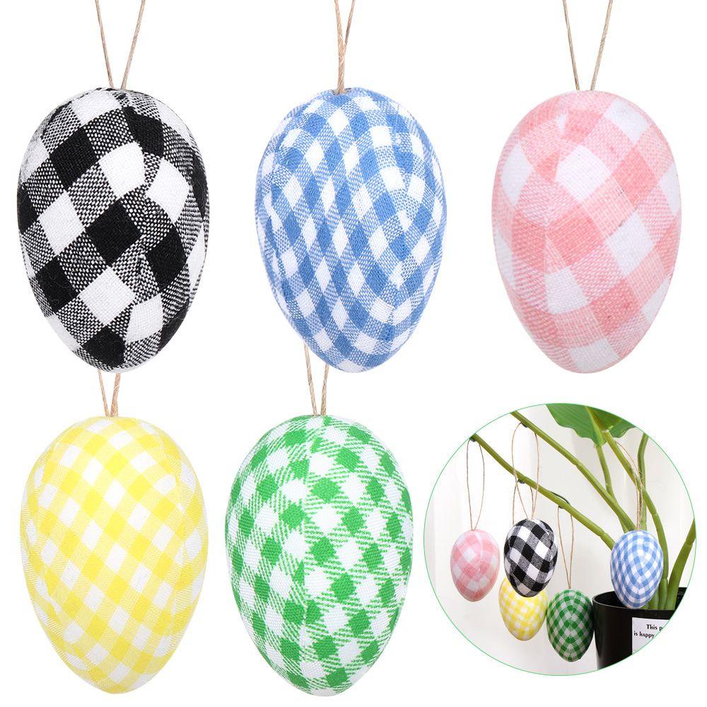ZAIJIE24 Set 10 Quả Trứng Treo Trang Trí Lễ Phục Sinh Nhiều Màu Sắc