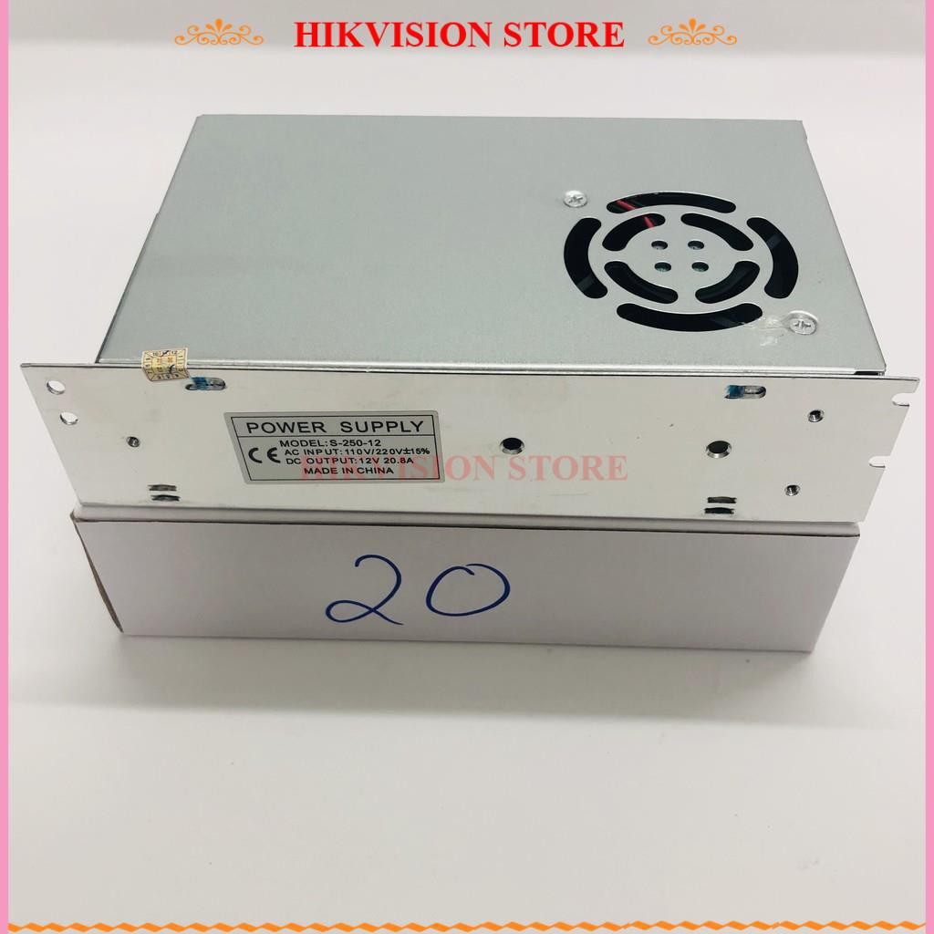 NGUỒN TỔ ONG 12V 20A DÙNG CHO ĐÈN LED, CAMERA GIÁM SÁT,... BẢO HÀNH 12 THÁNG