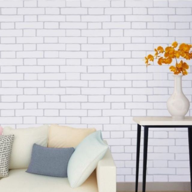 Decal Giấy dán tường gạch trắng khổ 45cm | BigBuy360 - bigbuy360.vn