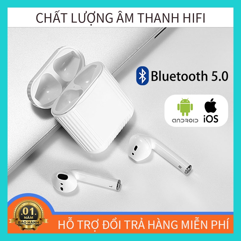 
                        Tai nghe nhét tai Bluetooth 5.0 không dây TWS chất lượng âm thanh HiFi cho thiết bị Android và iPhone iPad
                    