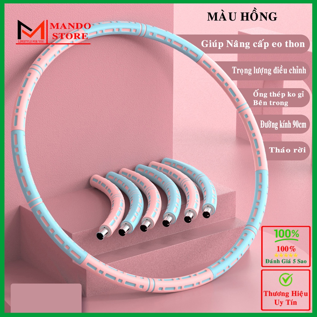 Vòng Lắc Eo Giảm Mỡ Bụng Lõi Thép Không Gỉ - Có Thể Điều Chỉnh Cân Nặng, Vòng Lắc Eo Tập Bụng Giảm Mỡ Bụng Hãng Amalife