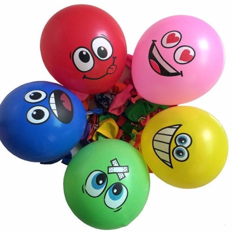 Set 10 bong bóng 12'' hình mặt cười