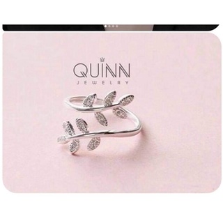 Nhẫn lá sole đính đá 10 đá