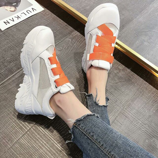 (HÓT LẮM LUÔN) Giày thể thao phối lưới dây to xinh lắm ạ
