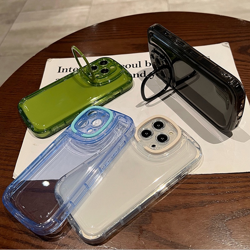 Ốp Điện Thoại Trong Suốt Có Giá Đỡ Cho iPhone 13 12 11 Pro Max