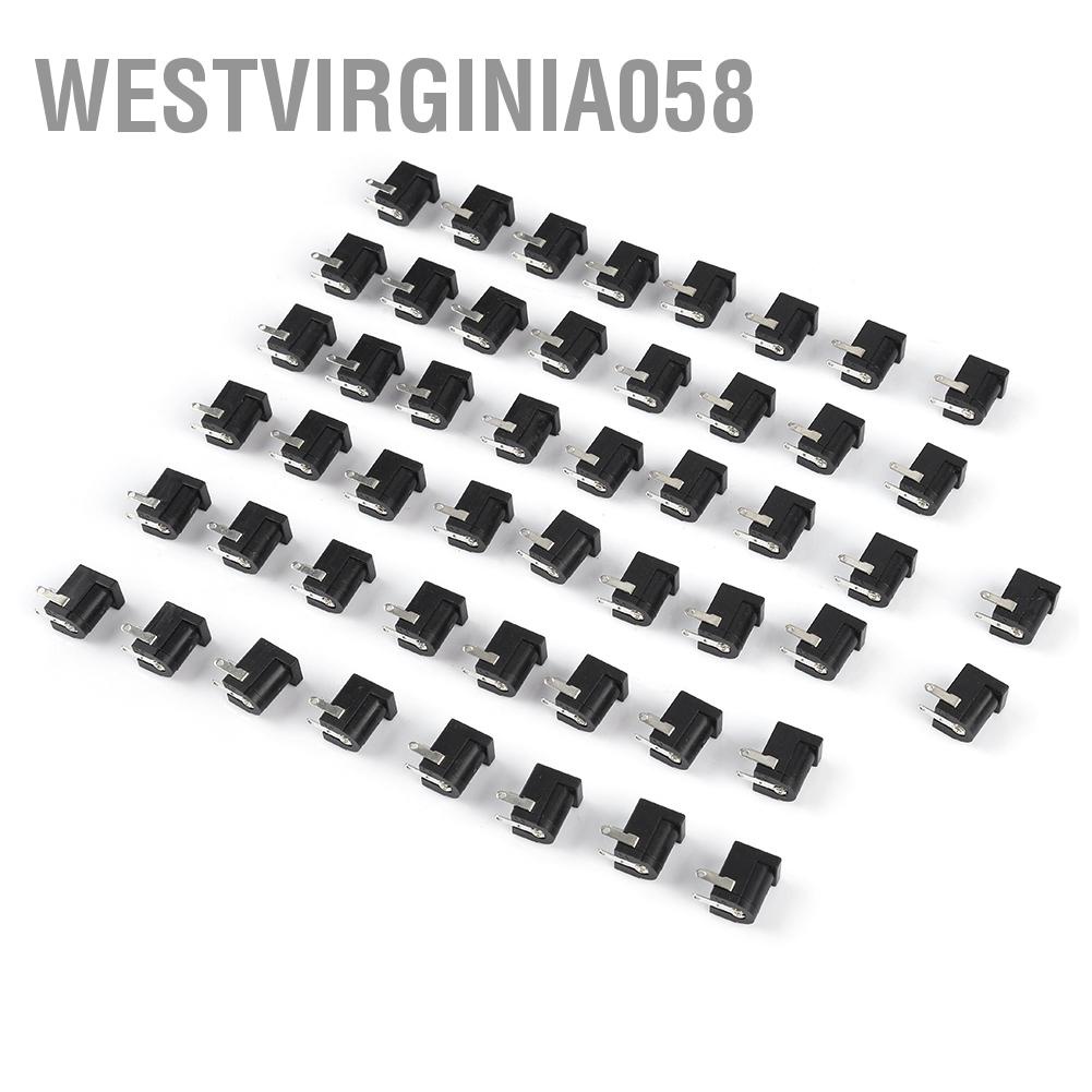 Westvirginia058 50PCS 5.5mm x 2.1mm DC Power Barrel Jack Adapter Breadboard