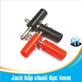 COMBO 2 cặp Jack bắp chuối đực 4mm đen đỏ(2 đen ,2 đỏ)