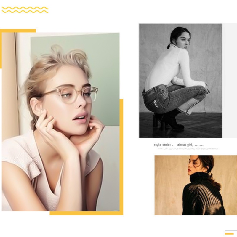 Mắt kính chống bức xạ thời trang kiểu Hàn Quốc cá tính sành điệu dành cho nữ