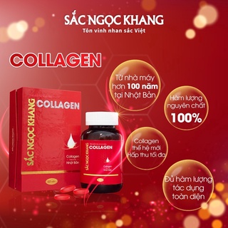 Collagen Sắc Ngọc Khang thế hệ mới – nguyên chất 100% nguyên liệu nhập khẩu từ Nhật Bản [Hộp 60 viên]