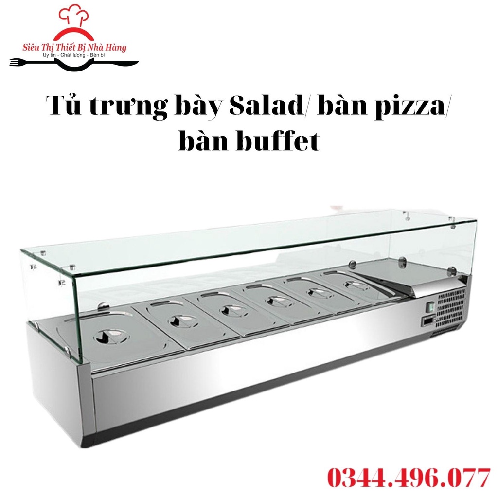 Tủ lạnh bàn cho pizza/bàn salad/quầy buffet hàng chính hãng BẢO HÀNH 12 THÁNG.