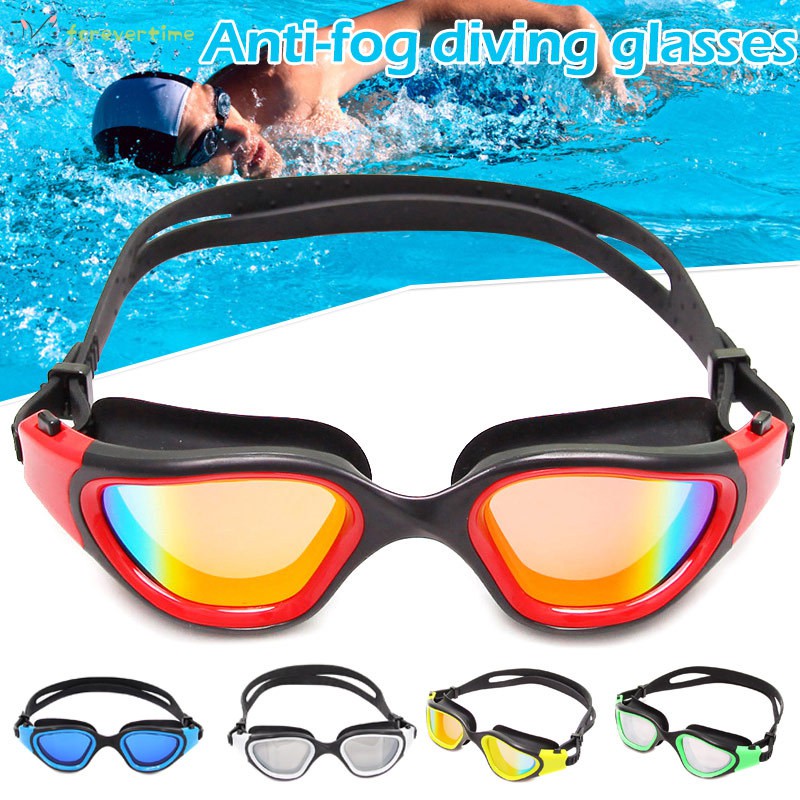 #kính# Water Glasses Professional Swimming Goggles Adult Swimming Waterproof Anti Fog Adjustable Goggles