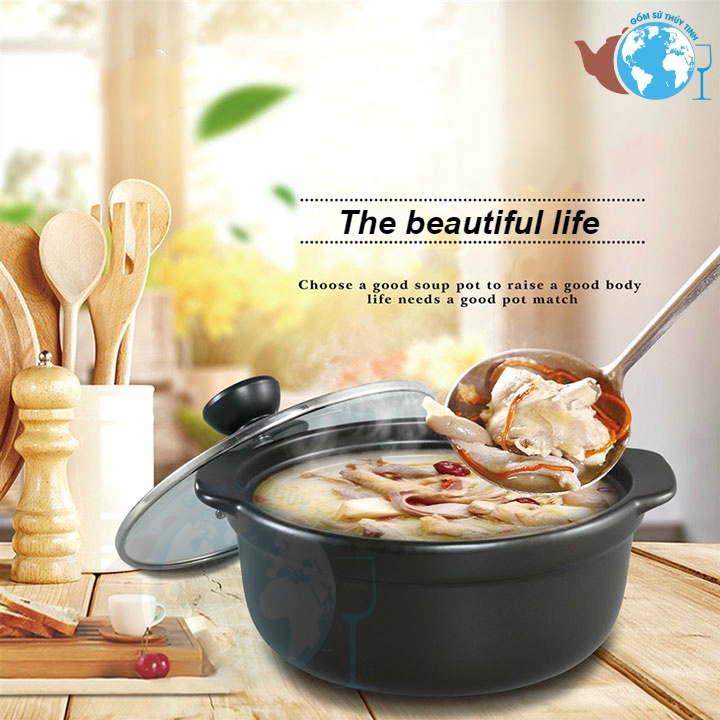 Nồi đất hầm thịt, nồi kho cá, nấu canh, nồi kho tộ 2 lít