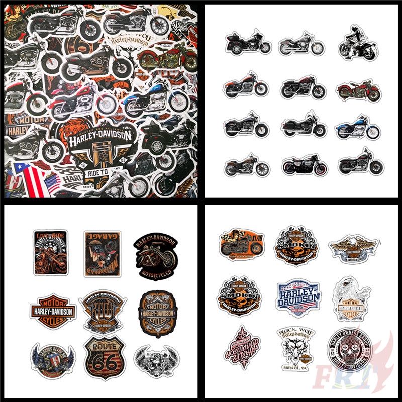 Set 50 sticker dán trang trí thủ công hình hoạt hình phong cách Hip hop Series 03