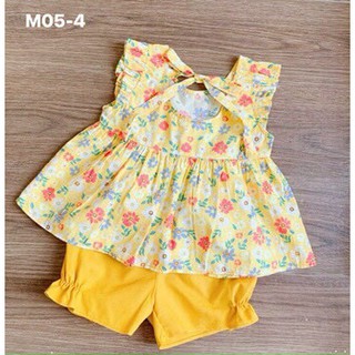 Bộ áo thô hoa M05 bé gái