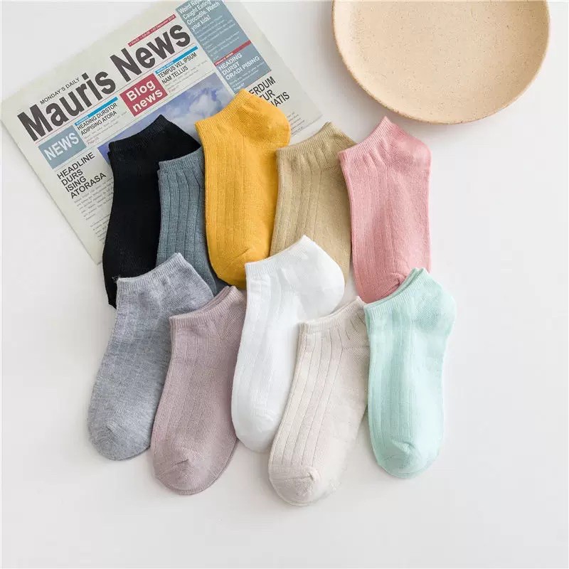 CB105 combo 10 đôi tất vớ nữ màu pastel