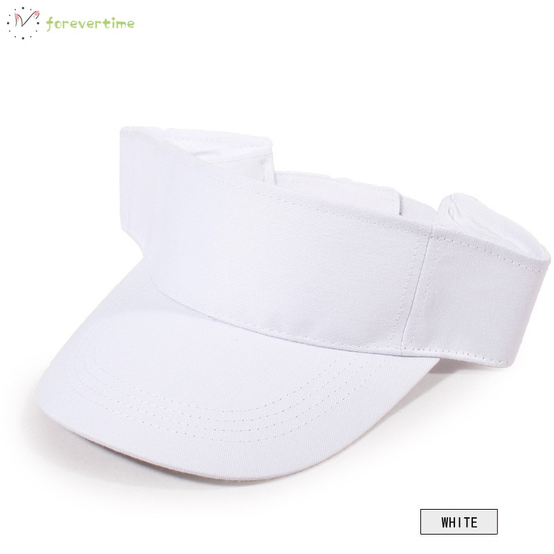 #mũ# Plain Visor Sun Cap Sport Hat Adjustable Solid Color Breathable For Summer Tennis Beach