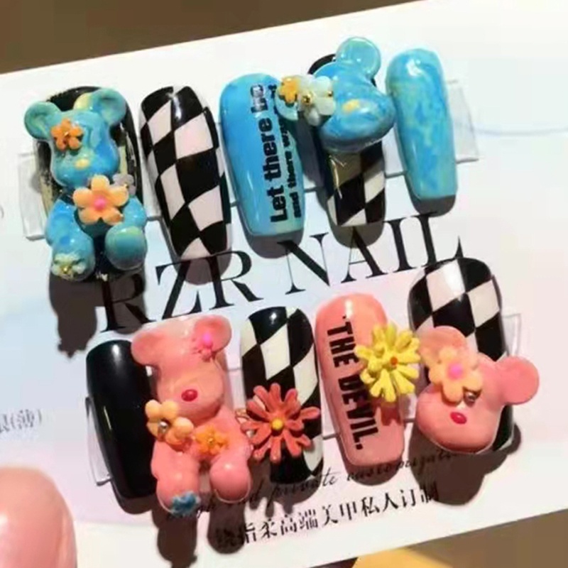 [Hàng mới về] Khuôn silicon tạo hình 3d trang trí móng tay tùy chọn kiểu dáng DIY