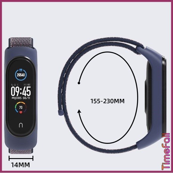 Dây đeo nylon mặt silicon mi band 6, Mi band 5 MIJOBS - dây đeo thay thế miband 5, miband 6 nylon chính hãng MIJOBS