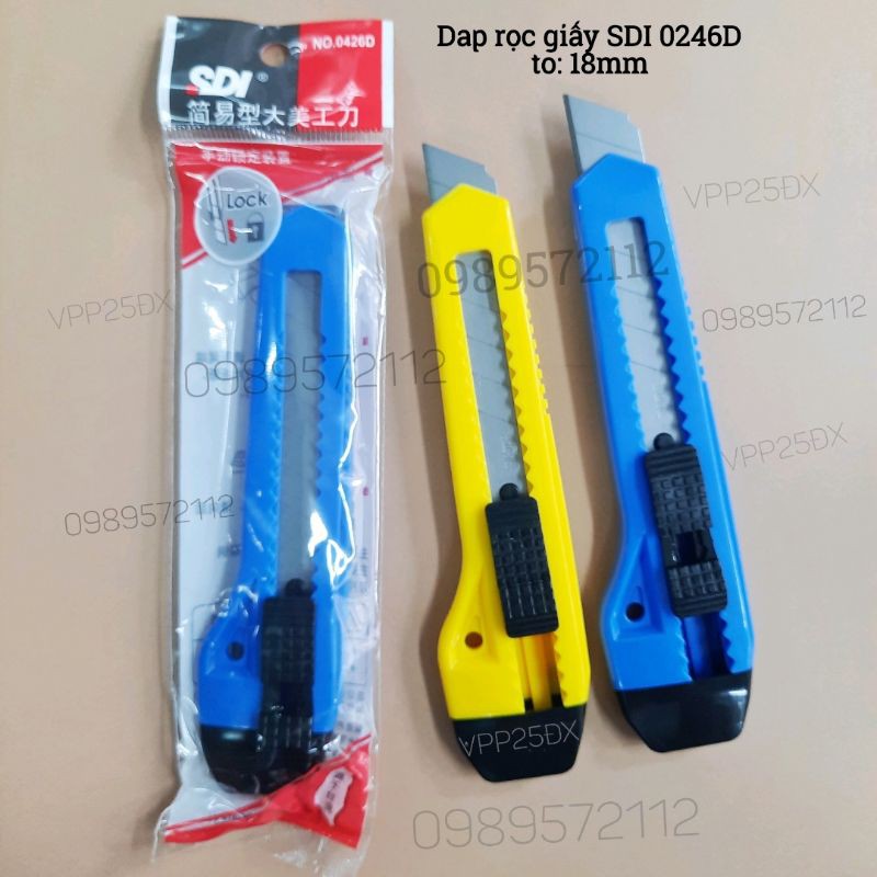 Dao rọc giấy SDI 0246D,lưỡi to 18mm.