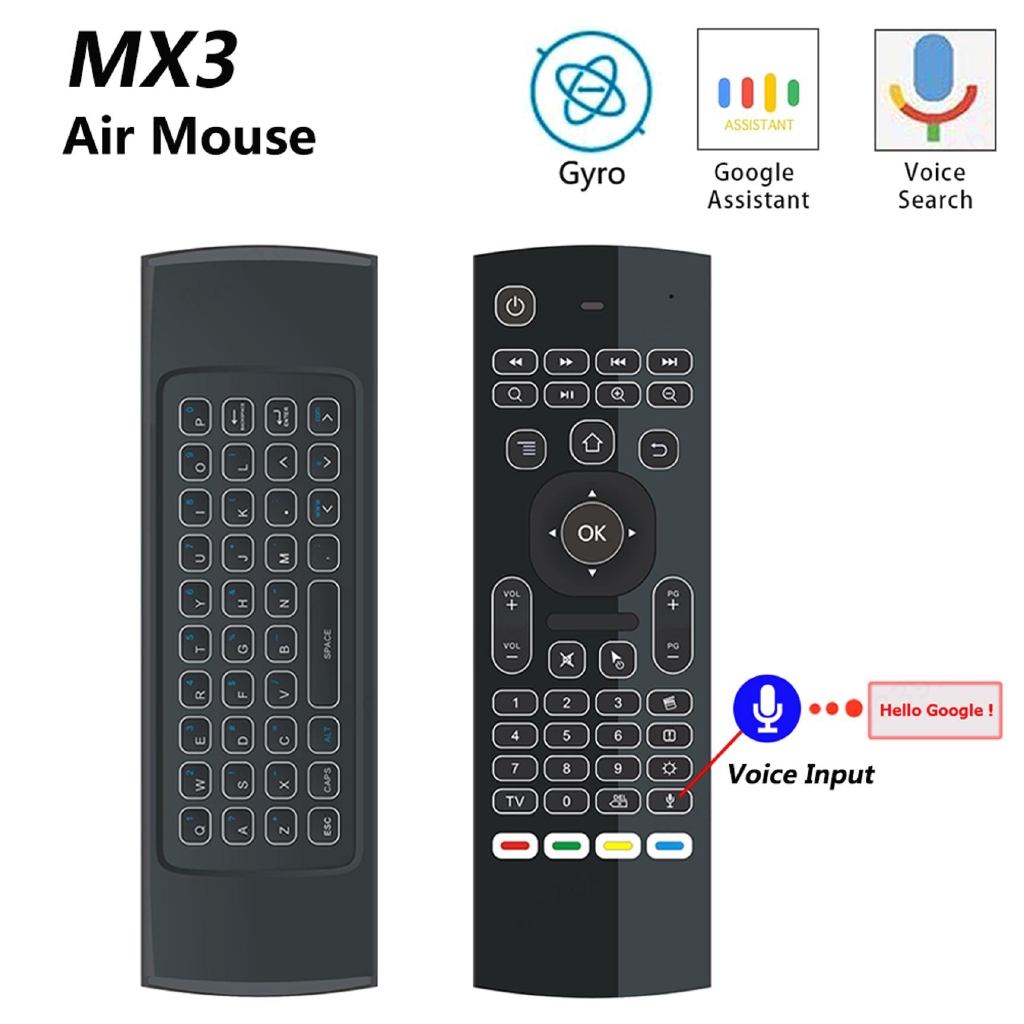 Chuột Bay Không Dây Mx3 Mx3 L 2.4g Rf Cho X96 Mini Km9 A95X H96 Max Android Tv Box