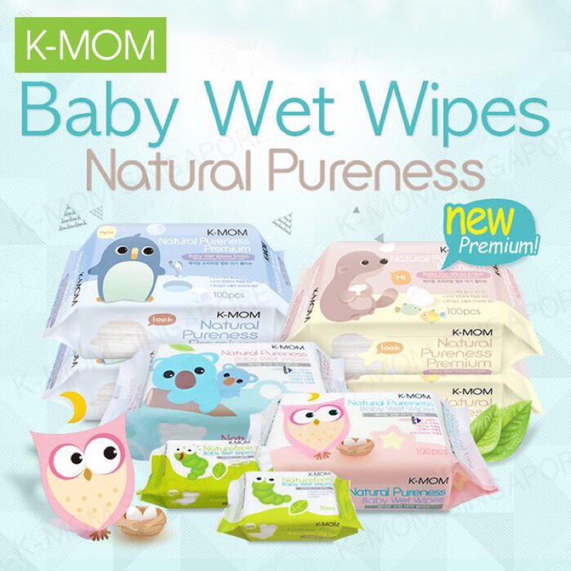 Khăn Ướt Cao Cấp K Mom 100 Tờ Chính Hãng Nhập Khẩu Hàn Quốc