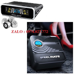 COMBO STEELMATE (Áp suất lốp & Bơm tự động) - CHÍNH HÃNG - BẢO HÀNH 12 THÁNG