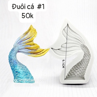 Khuôn Silicone Sinh Vật Biển Đồ Biển Đuôi Cá