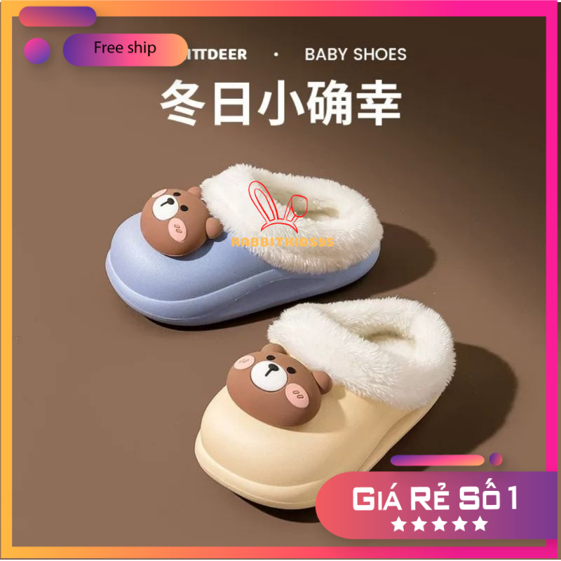 BN24124.DÉP LÓT LÔNG ĐI TRONG NHÀ CHO BÉ TRAI,BÉ GÁI CỰC KÌ DỄ THƯƠNG