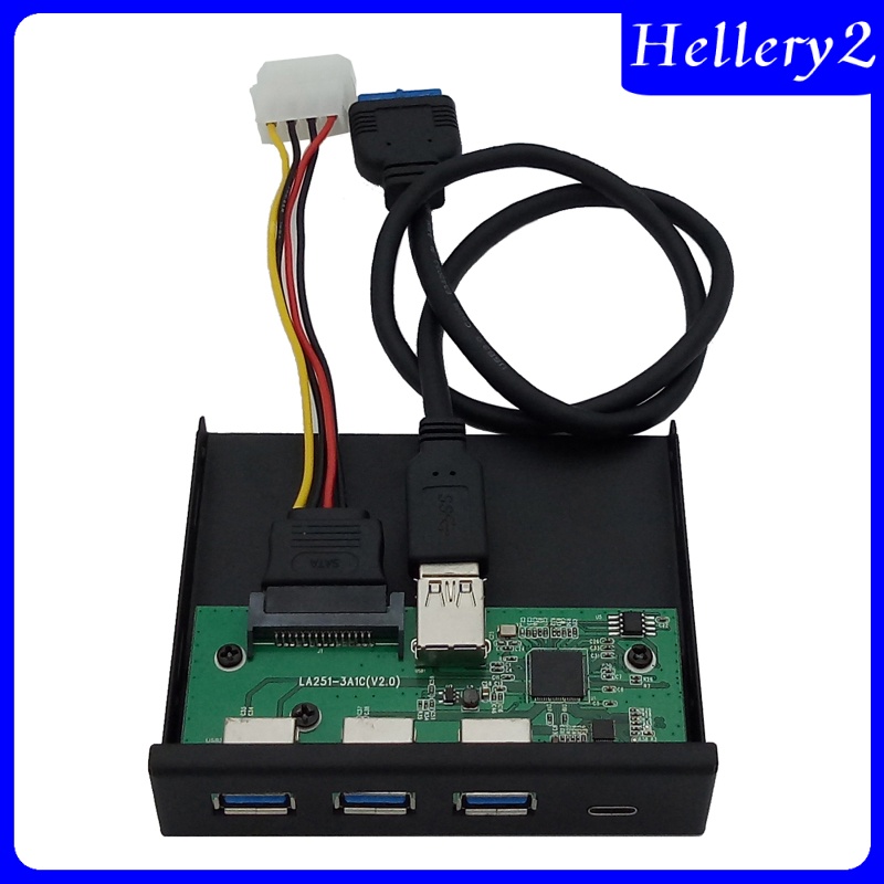 [HELLERY2] USB 3.0 3.5&quot; 4-Port Interface Hub Front Panel Hub Expansion Board Card 6Gbps