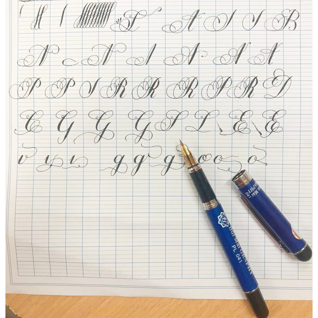 Bút Mài Luyện Chữ Đẹp Graphy PL041_Ngòi Lá Tre Mài Thủ Công, Bút Máy, Bút Luyện Chữ Đẹp