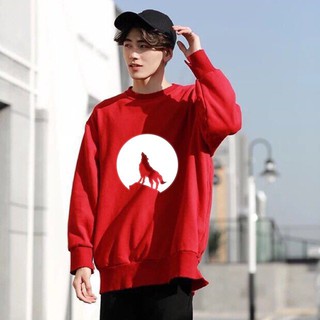 Áo sweater sói mặt trăng phản quang, aó nỉ dài tay nam nữ cá tính - as20