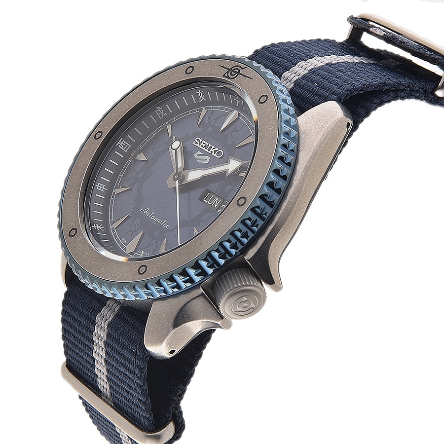 Đồng hồ Nam Seiko 5 Sports Naruto &amp; Boruto SRPF69K1 mặt kính Hardlex chống xước, chống nước 10 ATM, cao cấp chính hãng