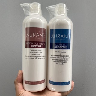 Dầu gội xả phục hồi tóc hư tổn Aurane Protein Moisturizing 750mlx2 | New 2024