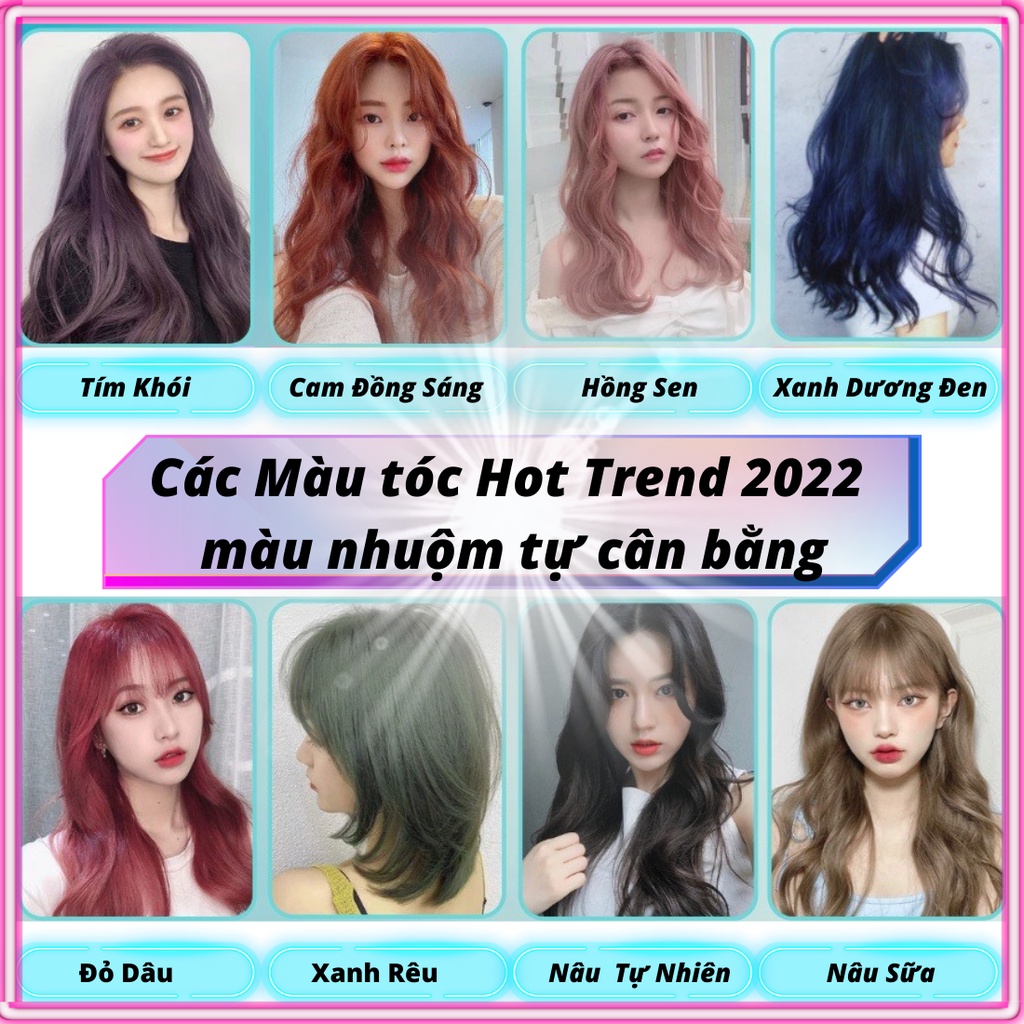 Thuốc nhuộm tóc HÀN QUỐC 100ml sỉ SALON màu lên màu bóng đẹp Không Kèm Oxy