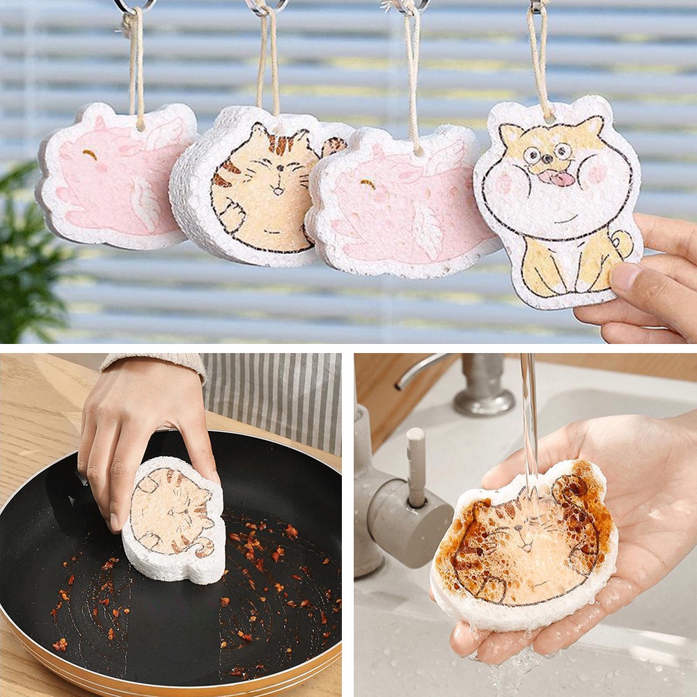 Mút Xốp Nén Bằng Gỗ In Họa Tiết Hoạt Hình Đa Ứng Dụng Cho Nhà Bếp Nhà Tắm