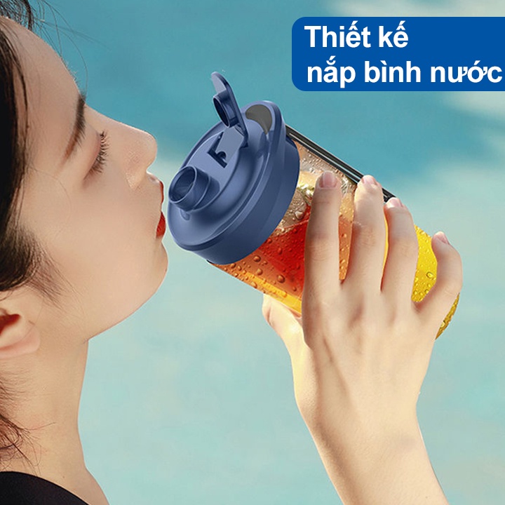 Máy Xay Sinh Tố Cầm Tay Mini, Máy Xay Hoa Quả Đa Năng Chigo Dung Tich 400ml Công Suất Cao, Sạc Pin Tích Điện Tiện Lợi