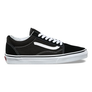 Giày vải sneaker va nam cổ thấp màu đen đế trắng