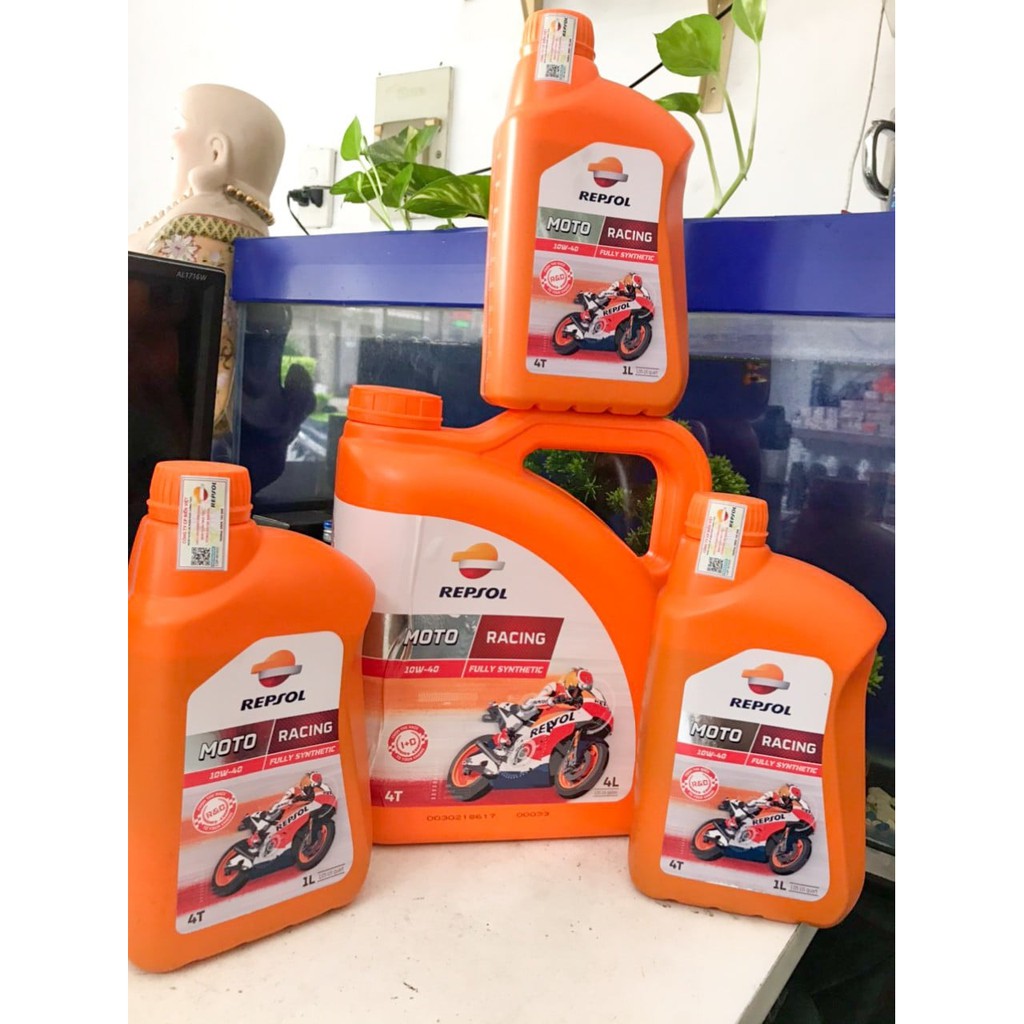 [Tặng Kèm Quà] Nhớt Repsol Moto Racing 10W40 Xe Số, Côn, PKL
