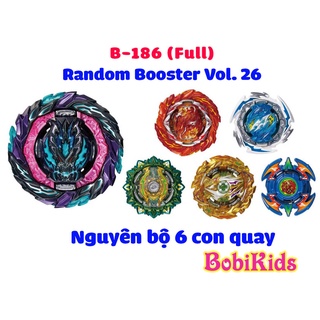 (Full B186) Nguyên bộ 6 con quay Random Booster Vol.26 | Beyblade Burst TAKARA TOMY B-186 (Hàng có sẵn)